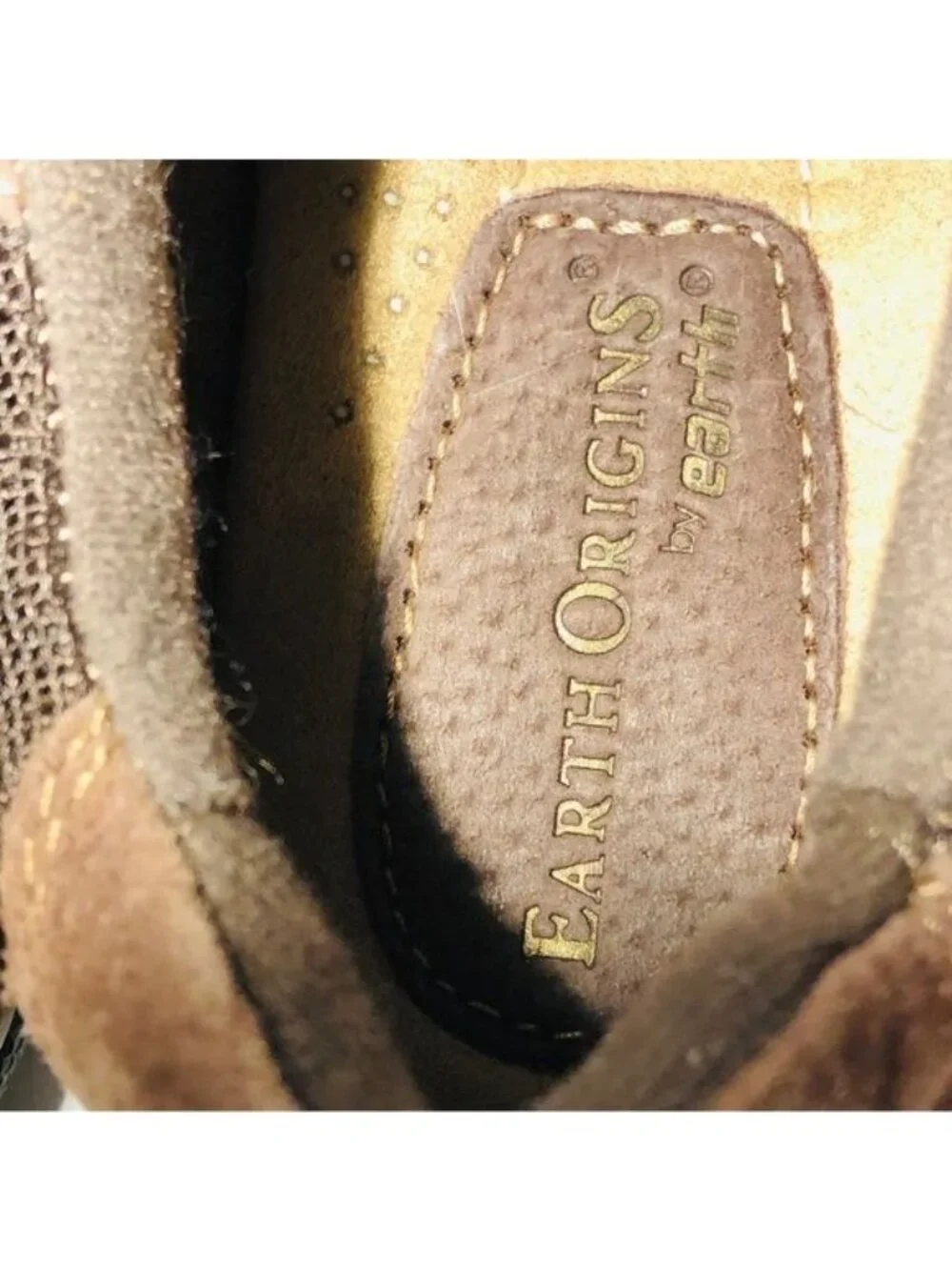 Earth Origins Carter Leather Hiking Walking Sneakers Women's Size 6.5M